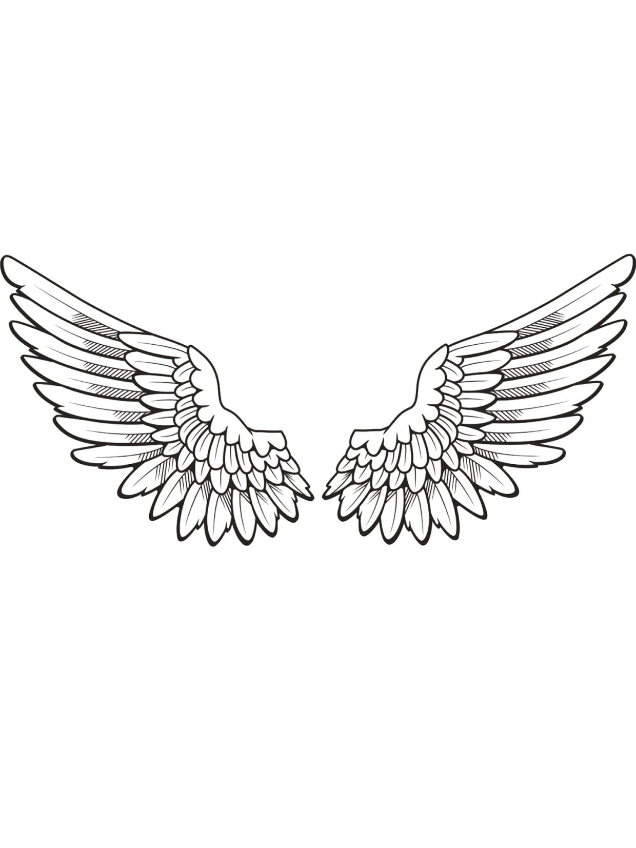 Discover angelic beauty with angel wings coloring pages