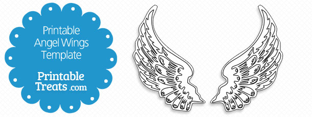Printable angel wings template â printable treats