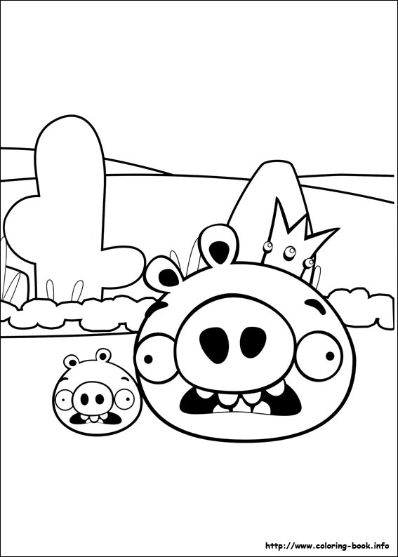 Angry birds coloring picture