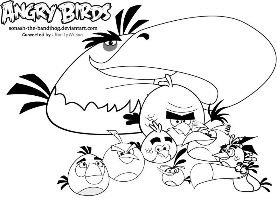 Free printable angry bird coloring pages