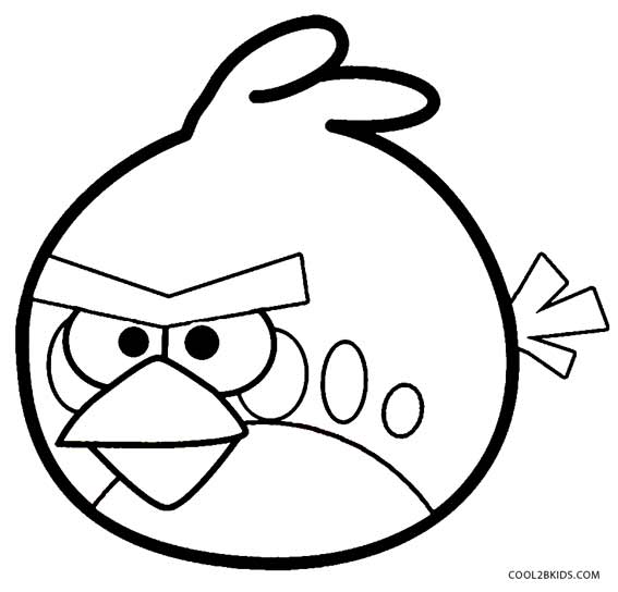 Printable angry birds coloring pages for kids
