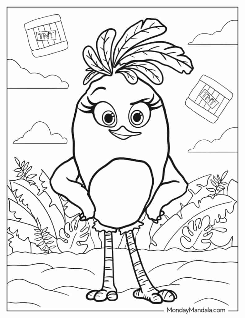 Angry birds coloring pages free pdf printables