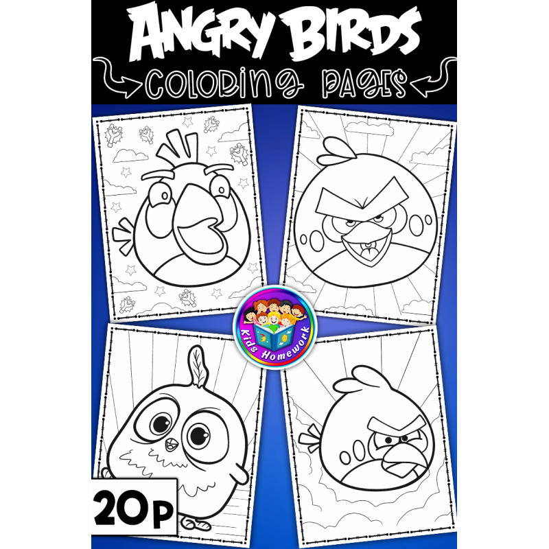 Fantastic angry birds coloring pages