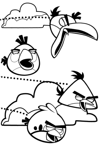 Angry birds attack coloring page free printable coloring pages
