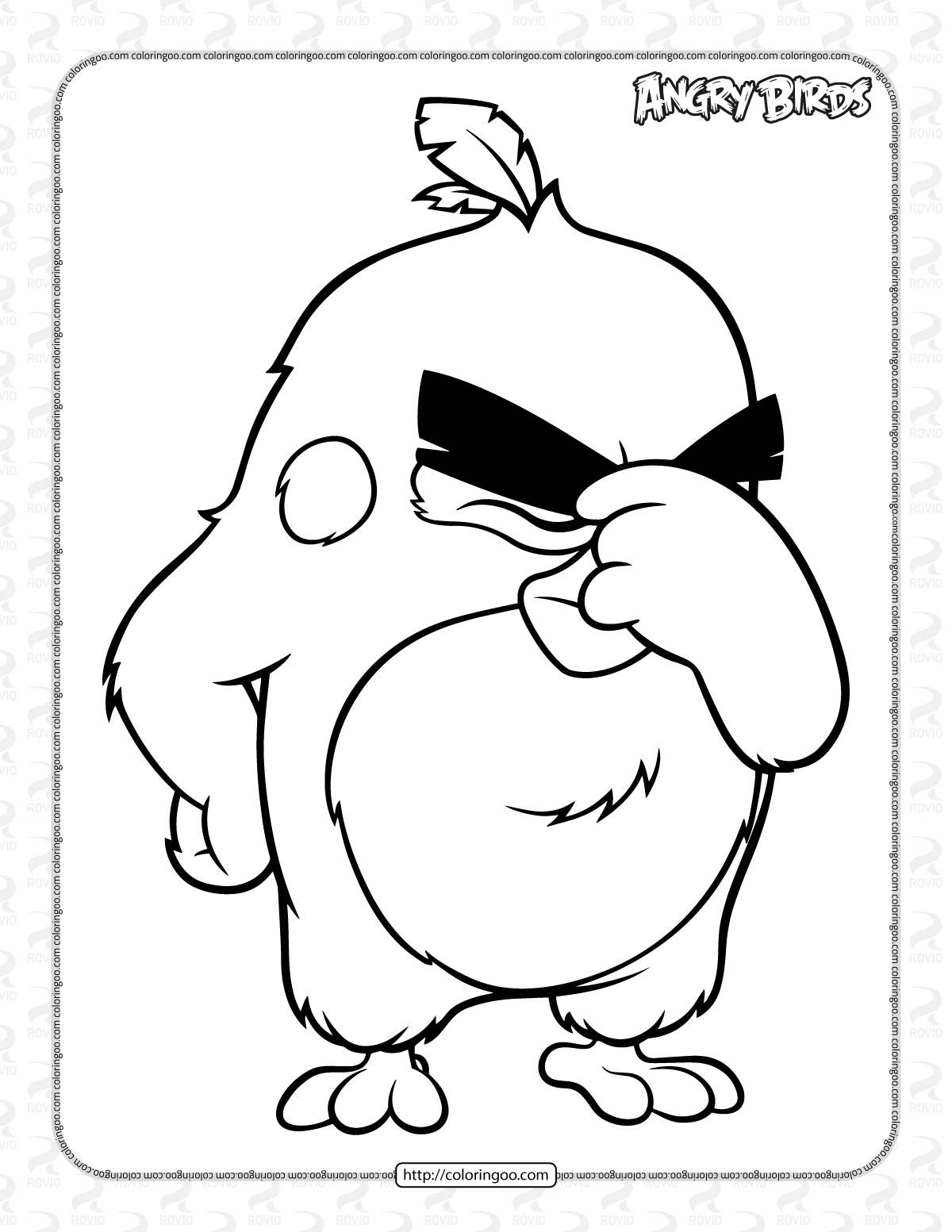 Printable angry birds coloring pages