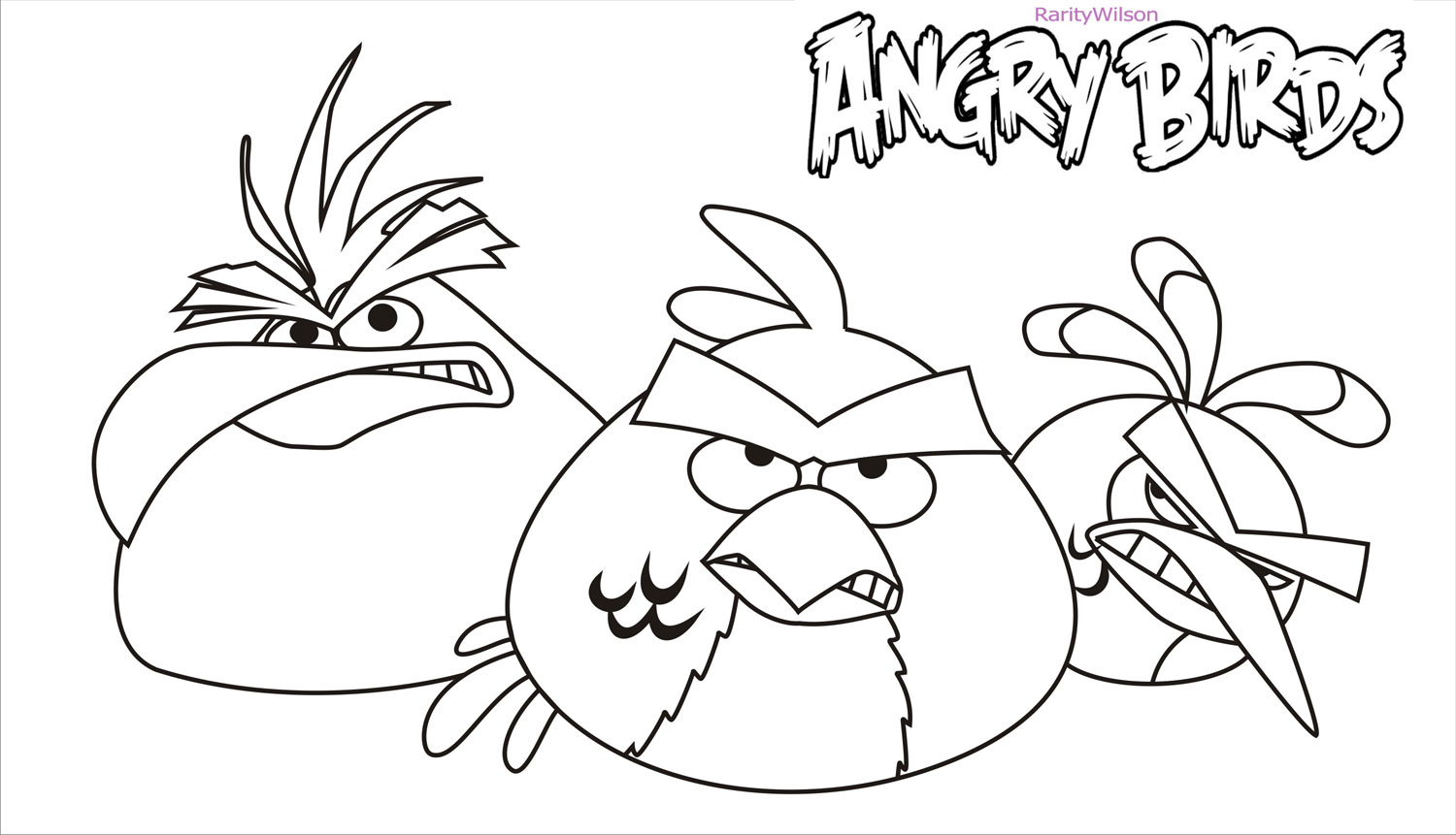 Angry birds rio coloring pages team colors