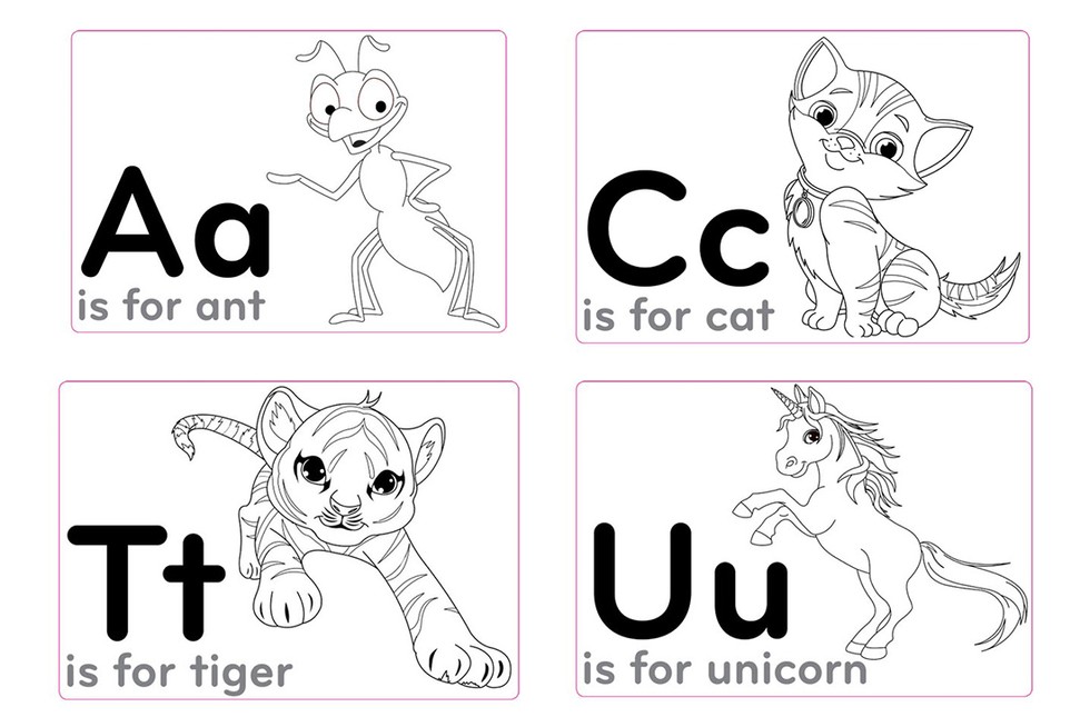 Alphabet colouring in sheets to download and print