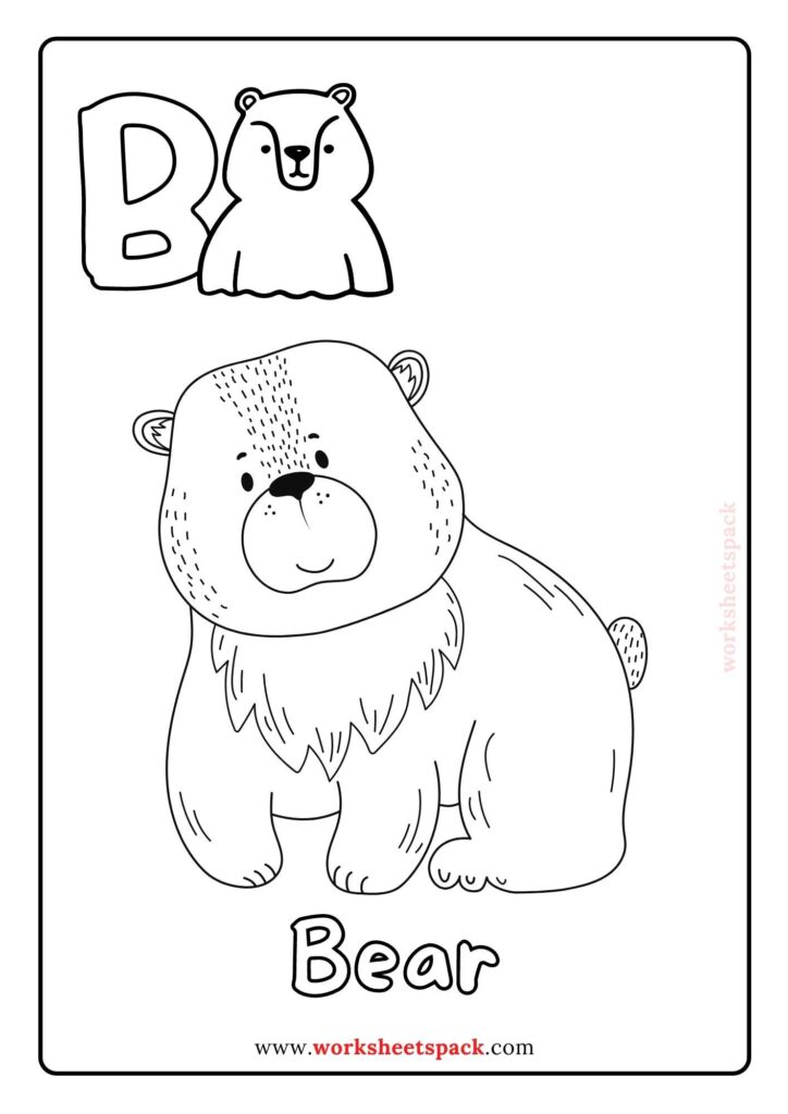 Free animal alphabet coloring pages pdf