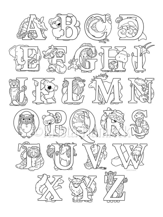 Animal alphabet a