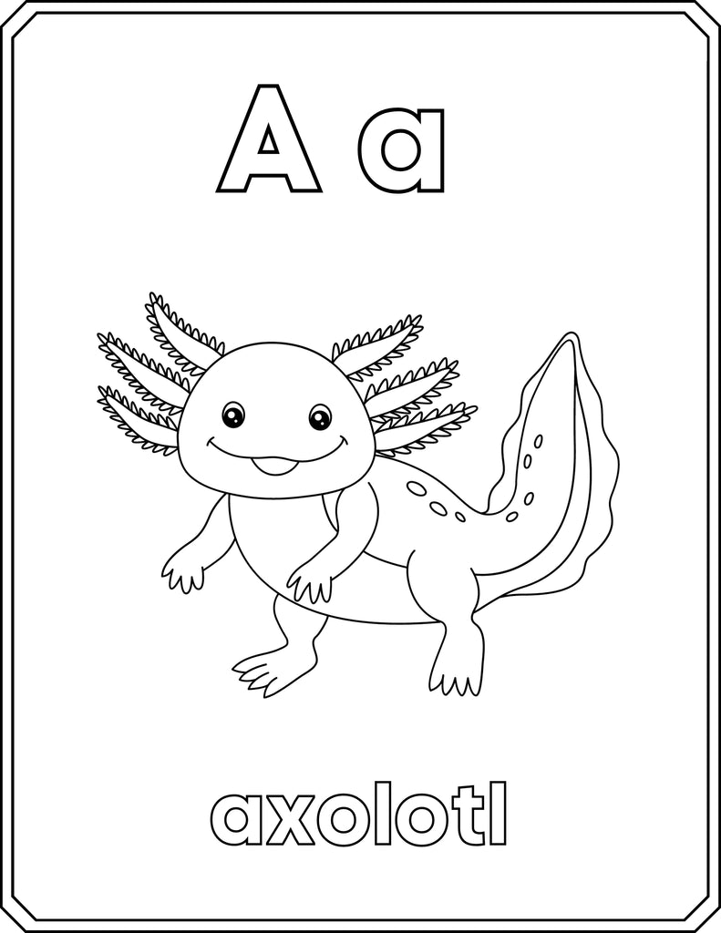 Animal alphabet coloring pages printable pdf pages alphabet â mizrachi