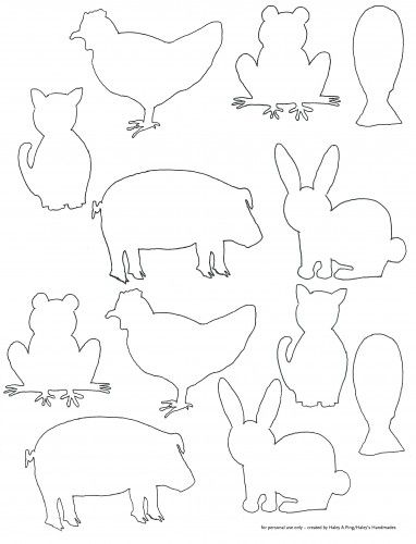Free printable farm animal silhouette templates fun for kids to color or transform into any craft or art â animal templates animal silhouette kids art projects