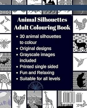 Animal silhouette patterns adult colouring book animal silhouette art animal silhouettes adult colouring books volume publication a blue palm books