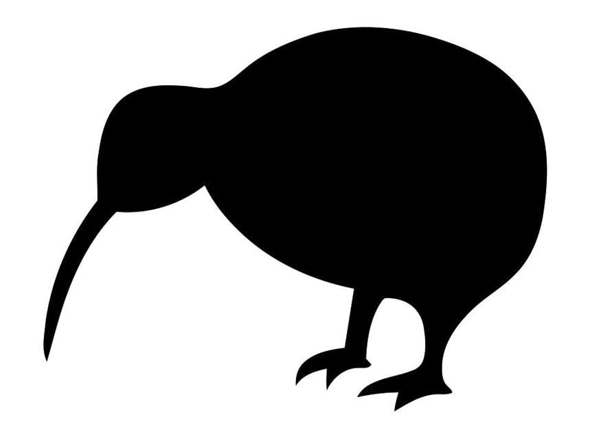 Coloring page silhouette of bird
