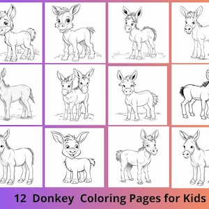 Donkey coloring page