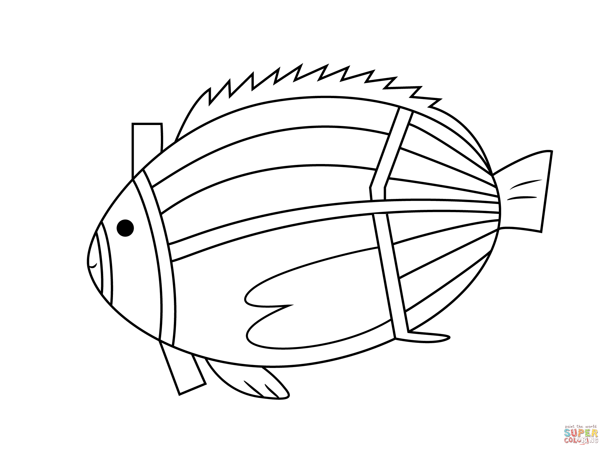 Aboriginal painting of fish coloring page free printable coloring pages