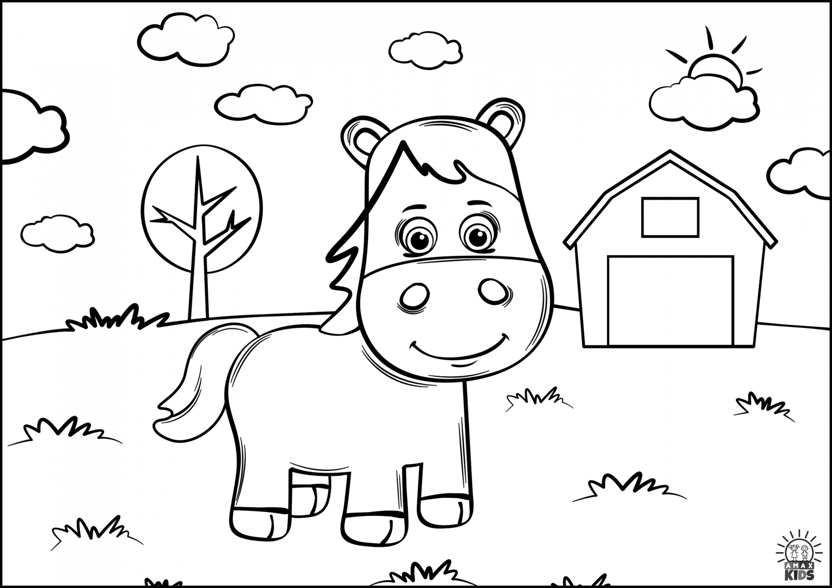 Printable animal coloring pages for kids amax kids