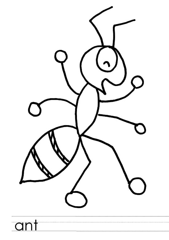 Coloring pages printable ant coloring sheet
