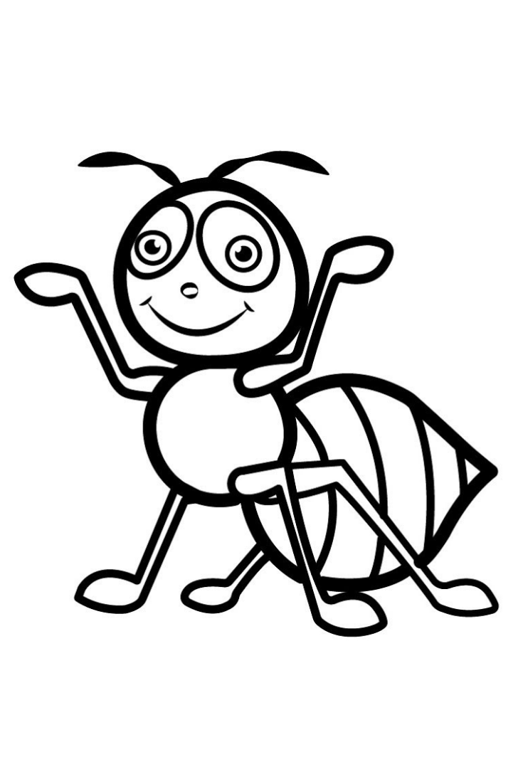 Ant drawing and coloring pages for children ant coloring pages for kids and toddlers insect coloring pages coloring pages for kids animal coloring pages