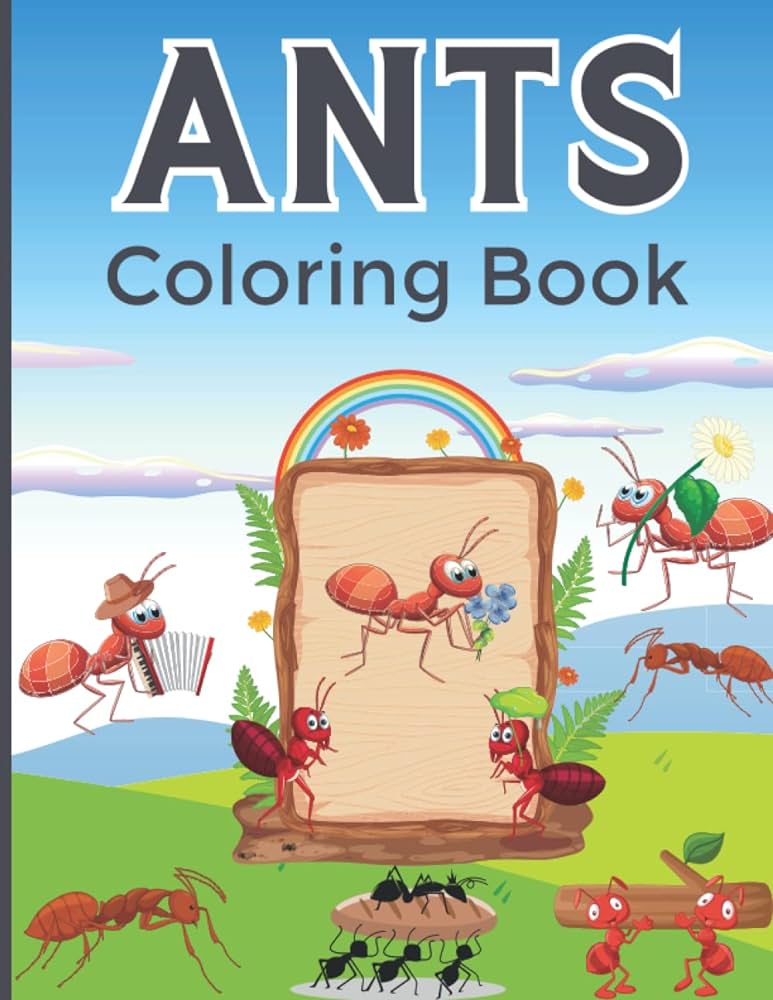 Large print ants coloring book unique ants coloring pages simple and easy ants coloring book for adults shamim hamid ullah books