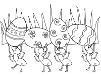 Ants coloring pages and printable activities