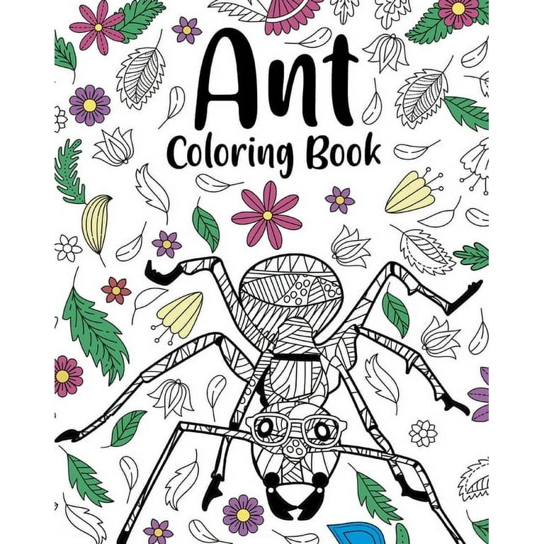 Ant coloring book adult crafts hobbies coloring books ants floral mandala pages paperback