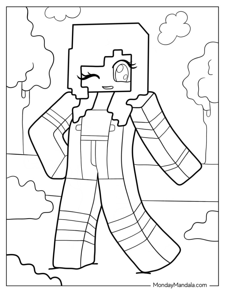Aphmau coloring pages free pdf printables
