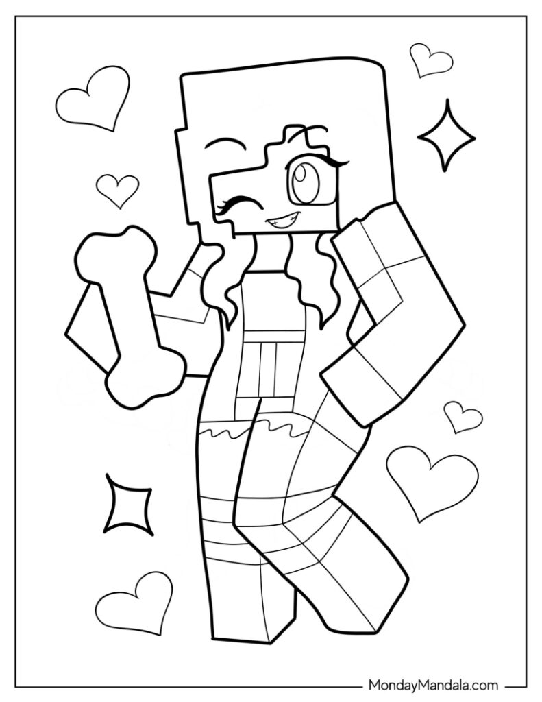Aphmau coloring pages free pdf printables