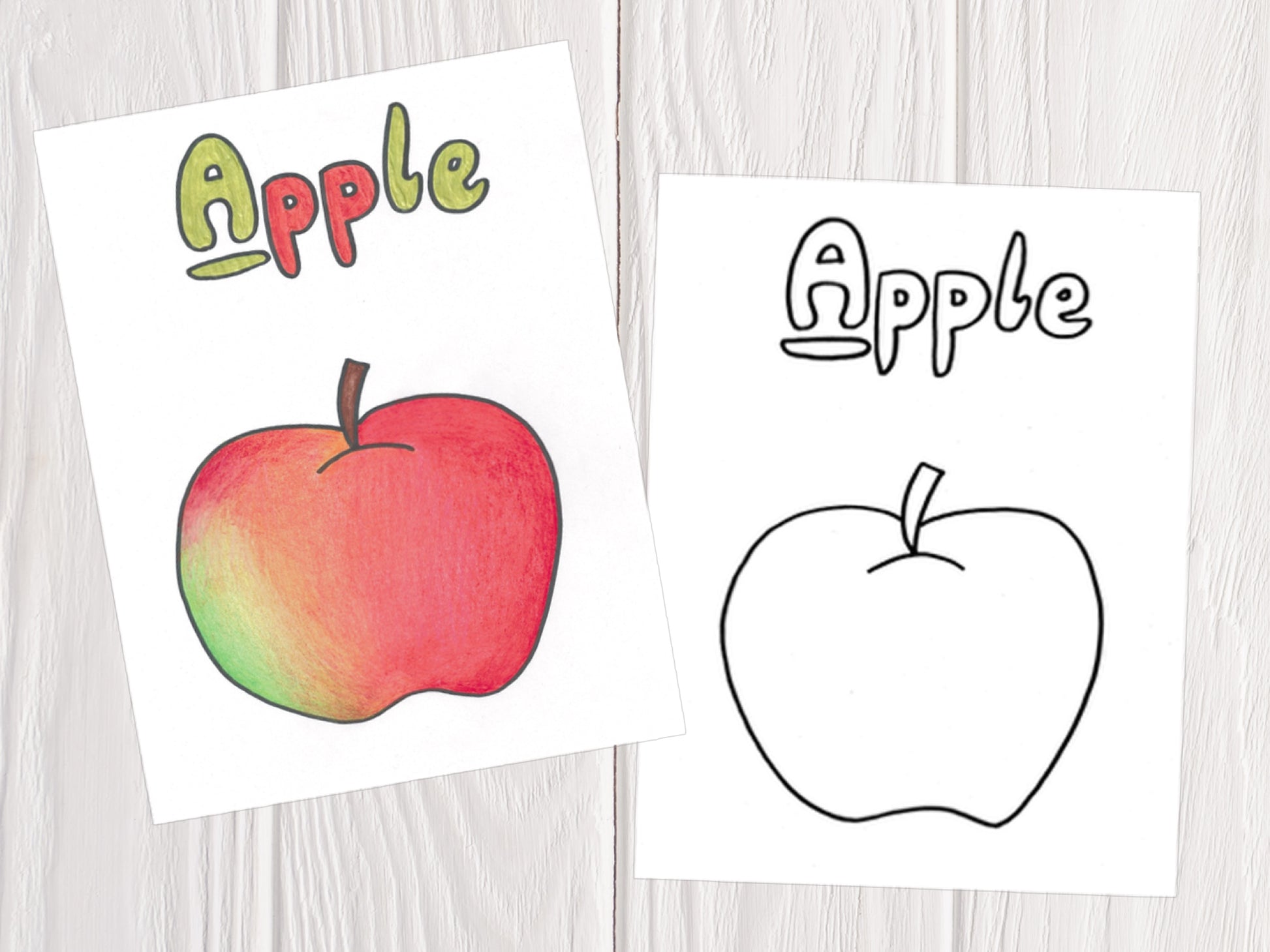 Abc fruits printable coloring book â