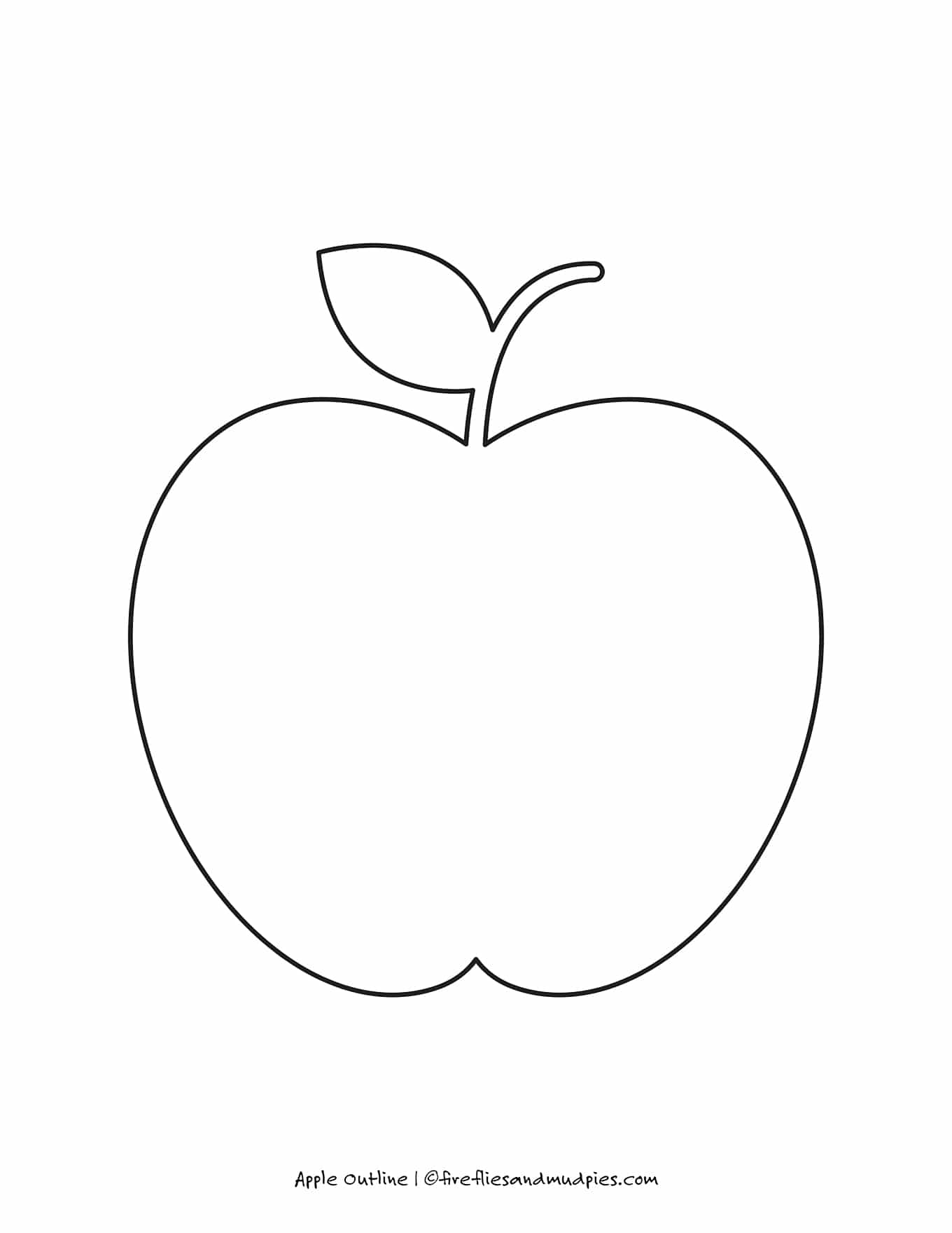 Free printable apple outline for crafts