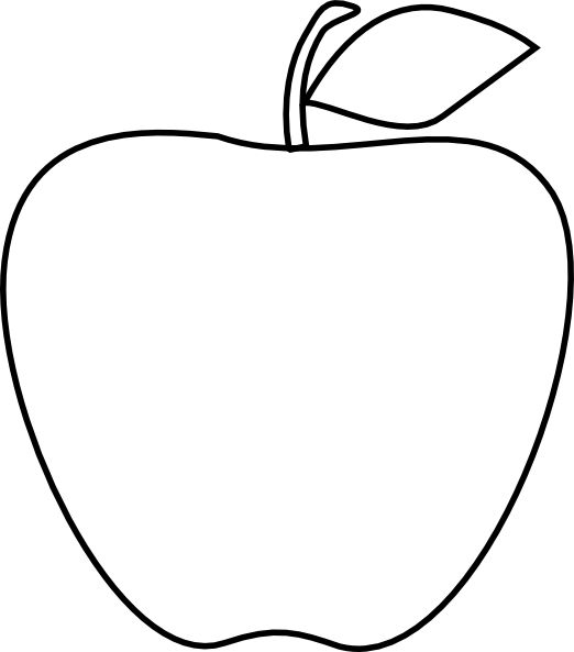 Apple line drawing clip art apple clip art things to sell printable shapes