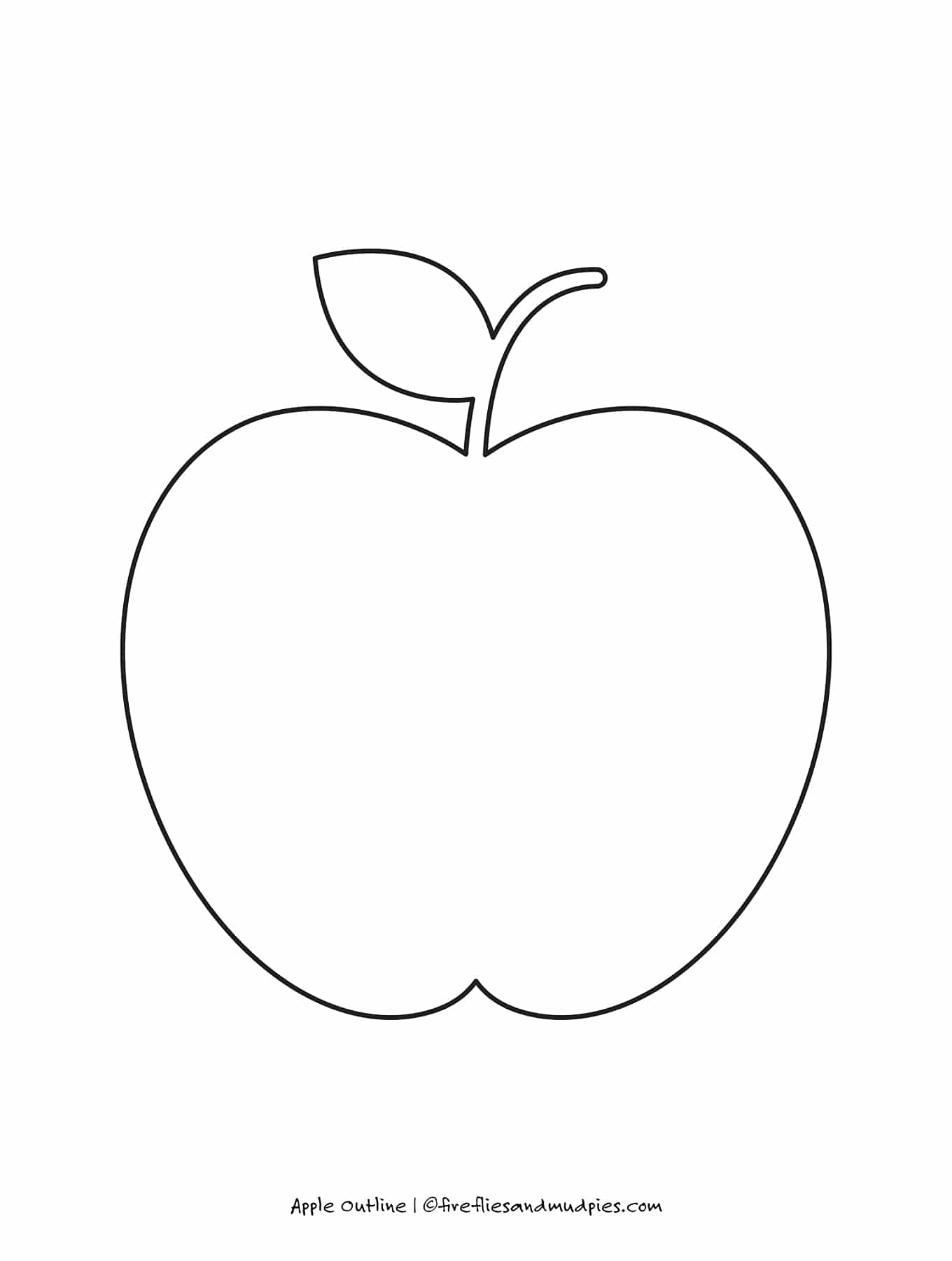 Free printable apple outline for crafts