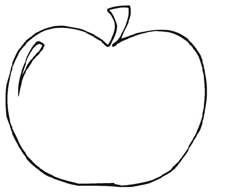 Apple fruit coloring pages apple coloring pages apple template apple coloring