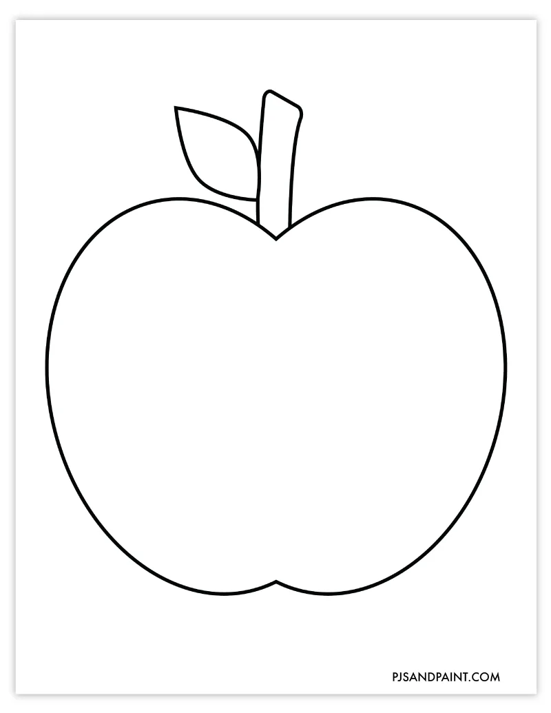 Free printable apple template