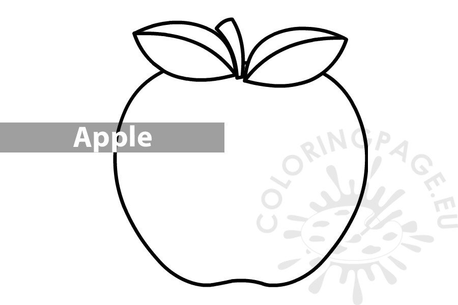 Free printable shape of apple coloring page
