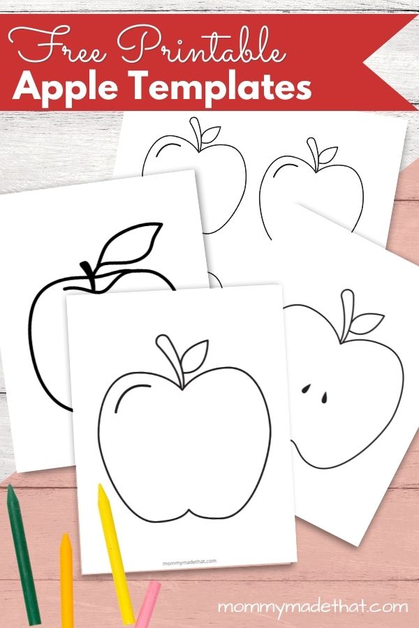 Free printable apple template