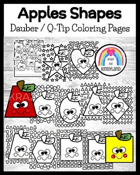 Apple shapes dauber printables