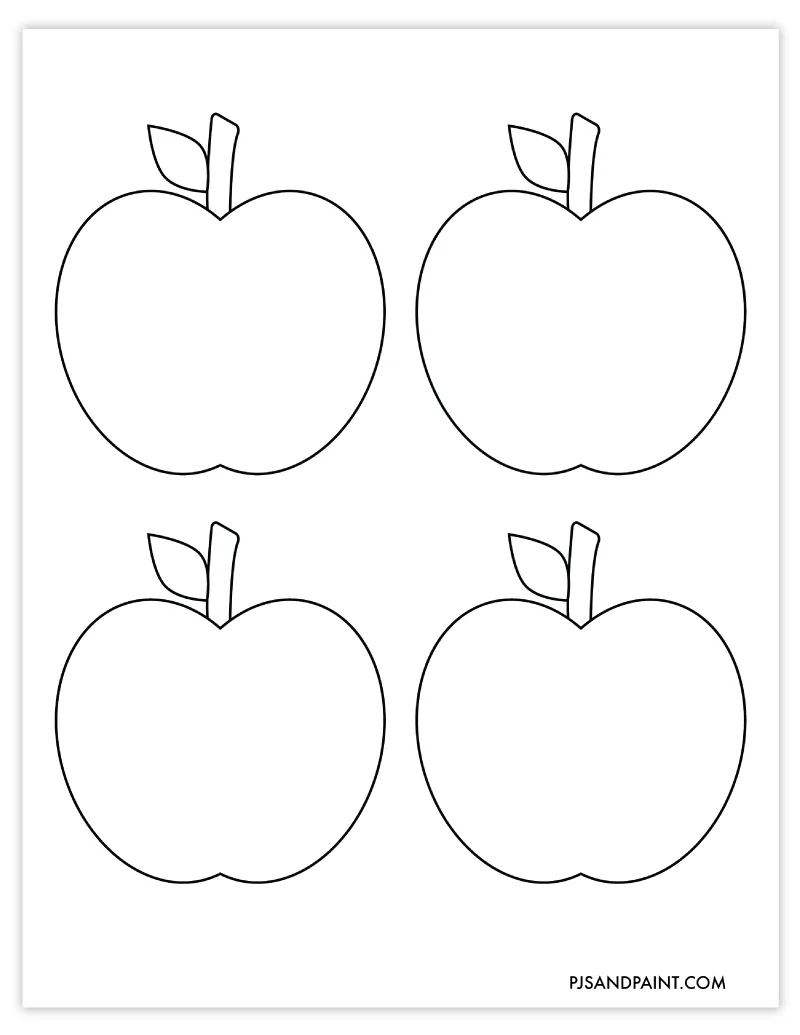 Free printable apple template