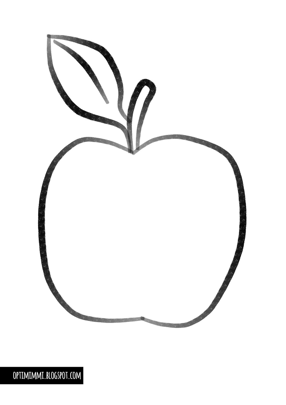 A simple apple a coloring page yksinkertainen omena vãrityskuva