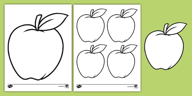 Free apple template printable fall deration usa