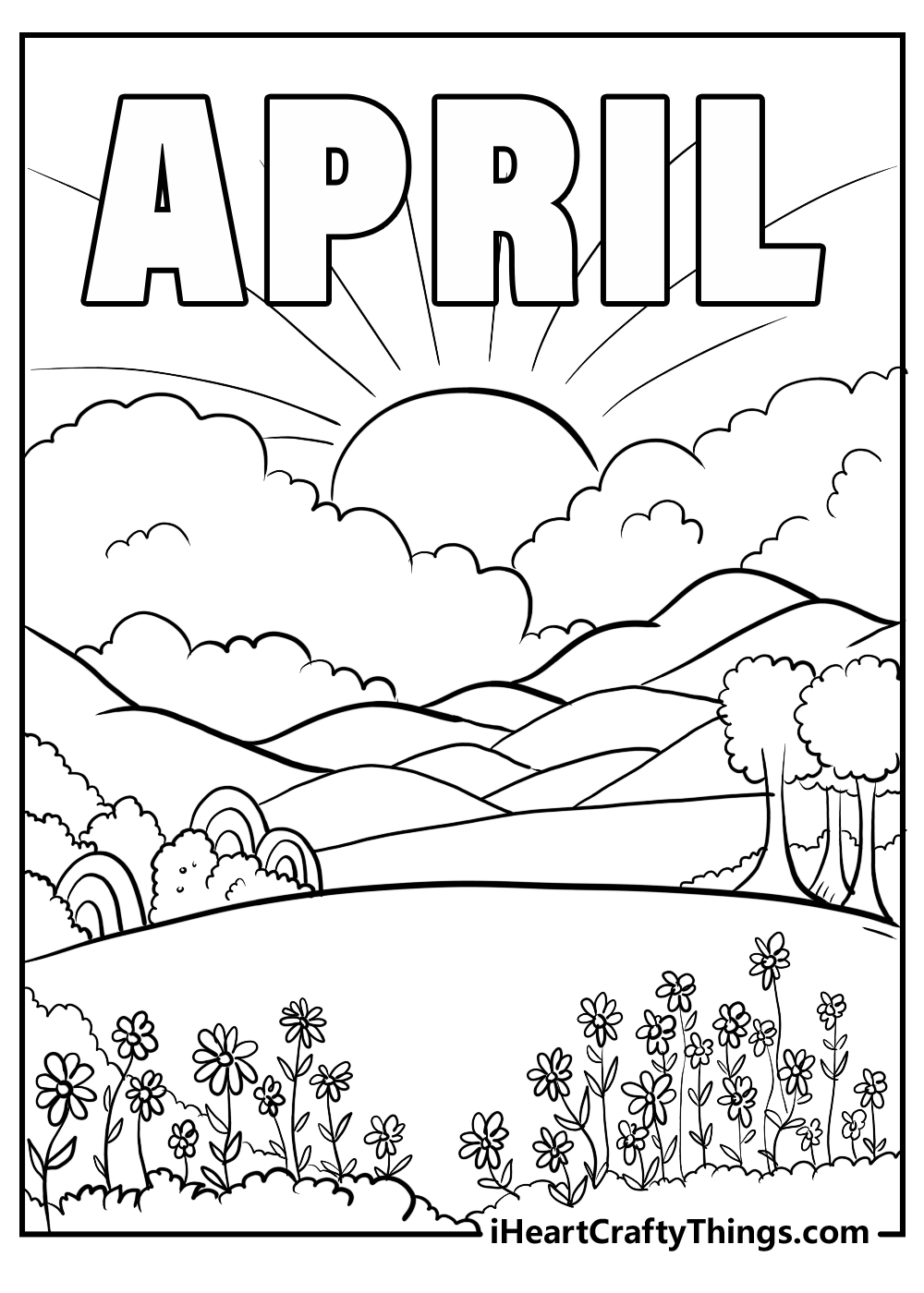 Printable april coloring pages updated