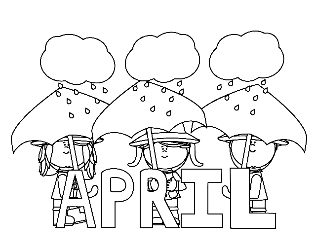 April coloring pages printable for free download