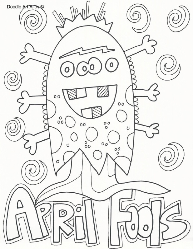 April fools day coloring pages