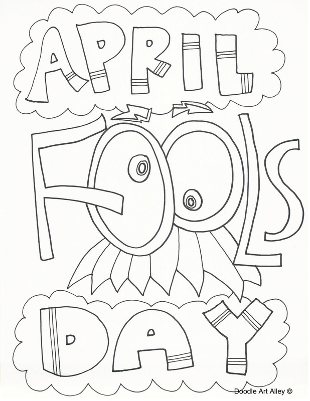 April fools day coloring pages