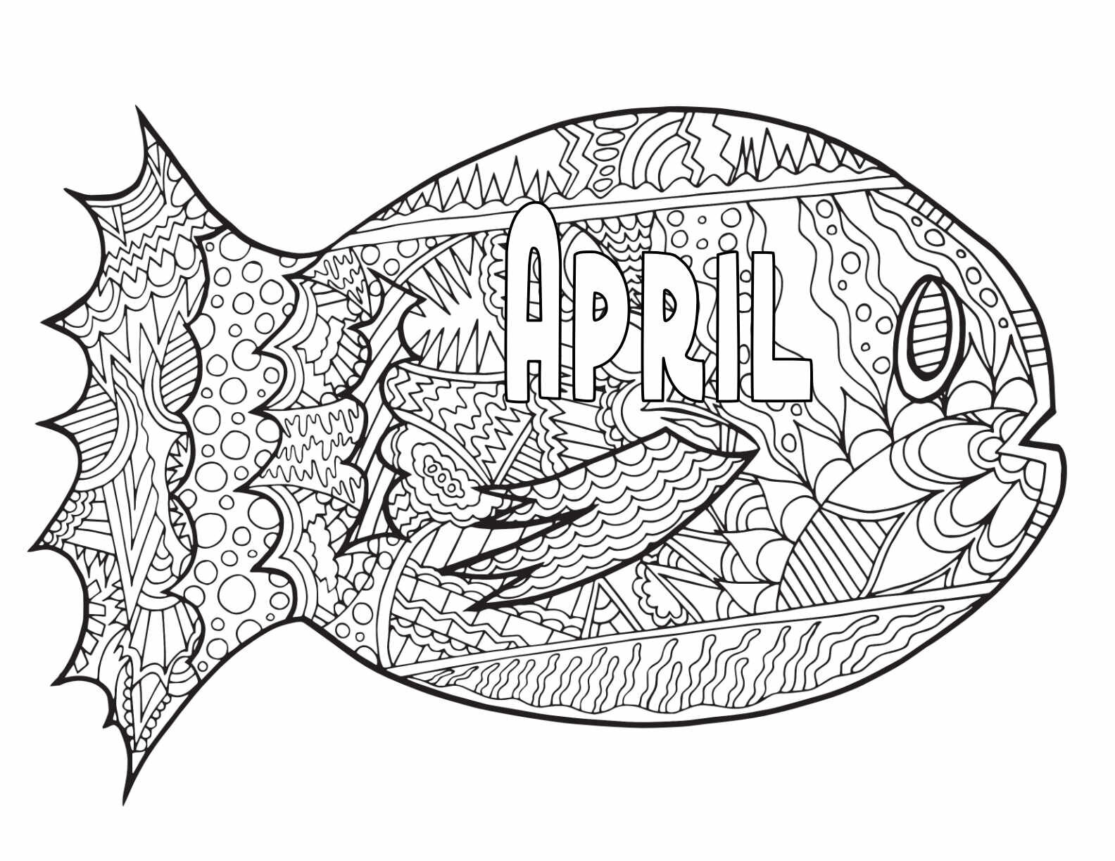April name coloring pages