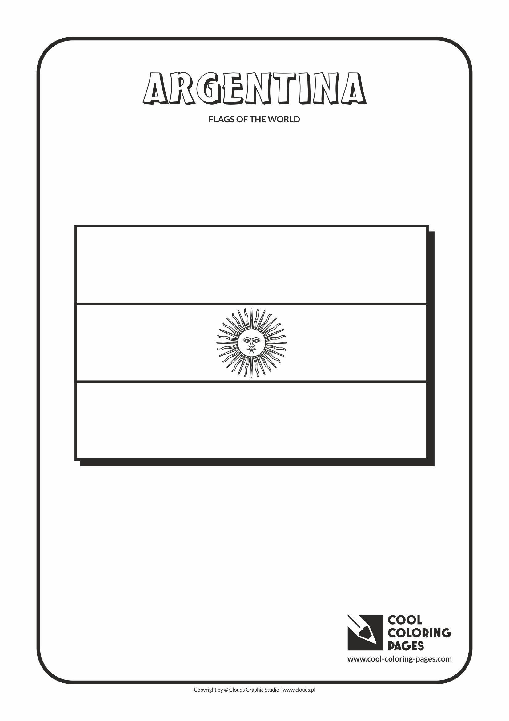 Cool coloring pages flags of the world