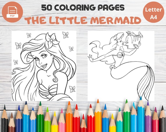 Little mermaid coloring pages coloring mermaid ariel coloring cartoon coloring pages for kids coloring pages printable pdf