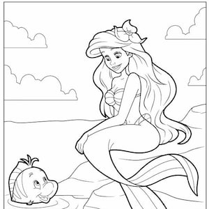 Coloring page ariel