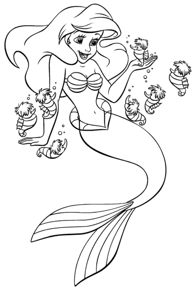 Printable ariel coloring pages
