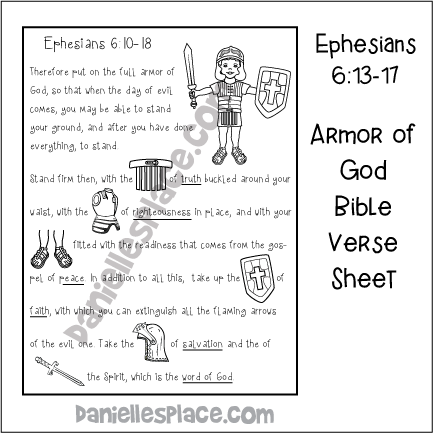 Armor of god plete bible lesson for children
