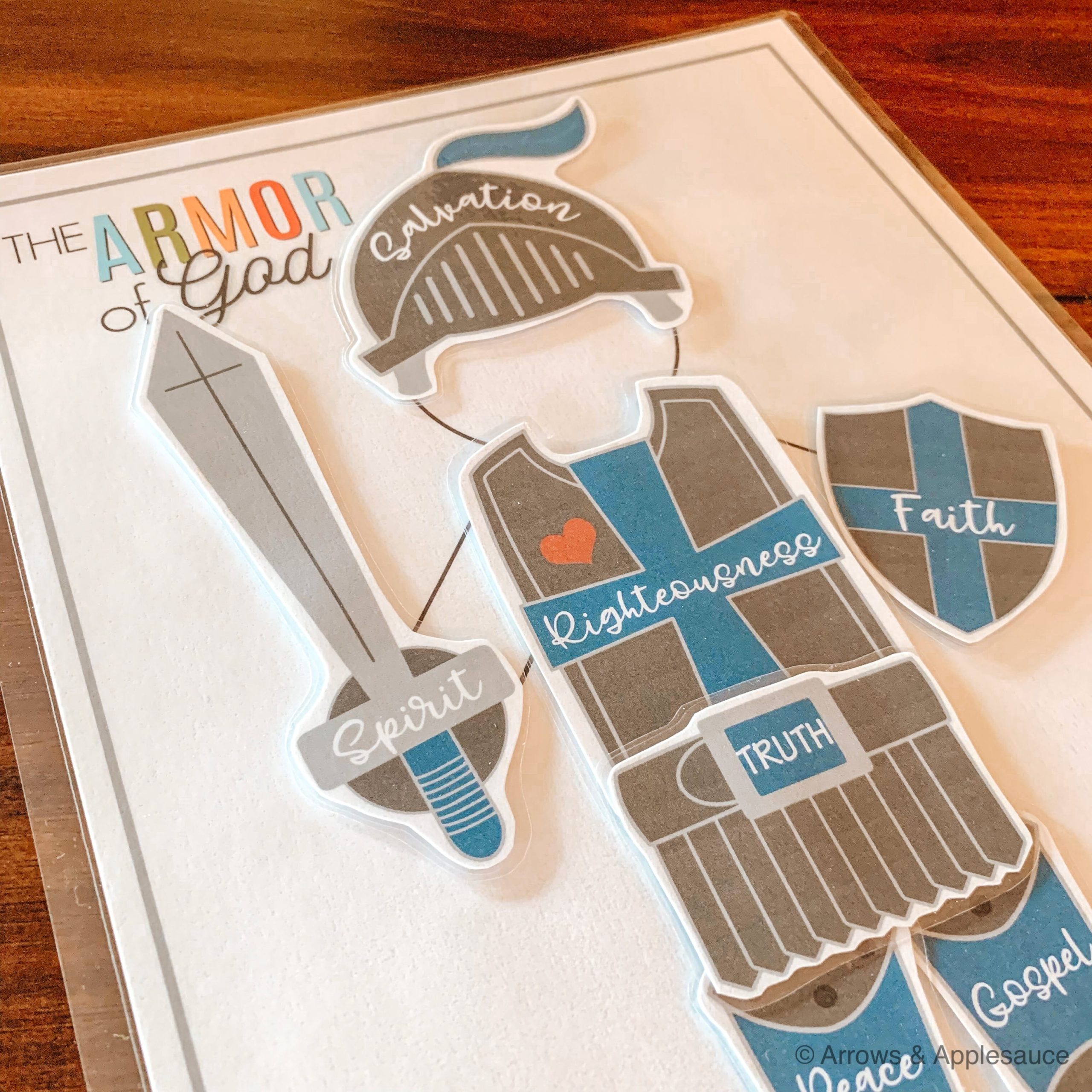 Teaching kids the armor of god printable activity